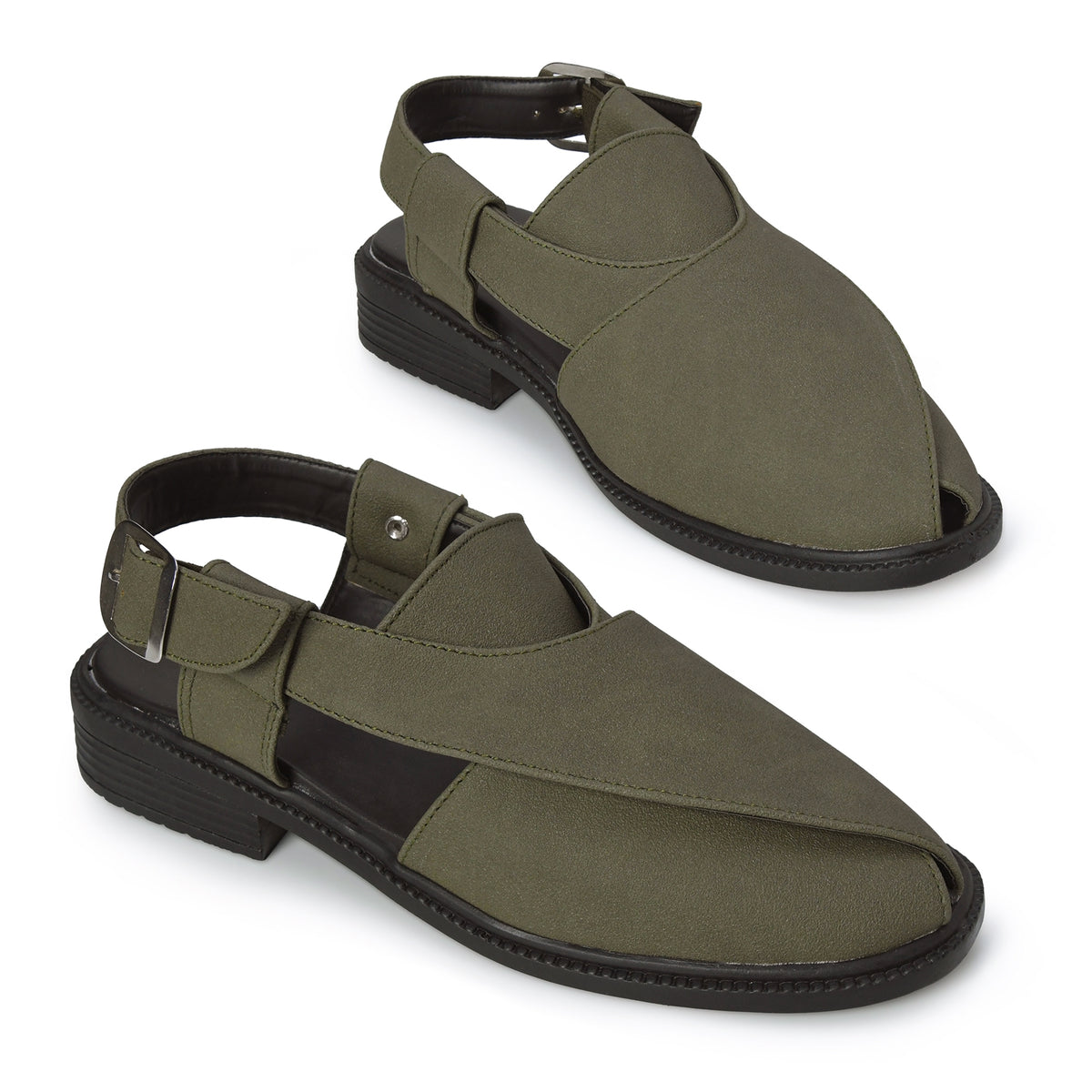 Suede Peshawari Closed-Toe Sandals Men