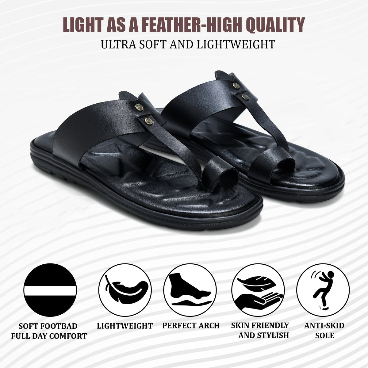 Orthopedic Comfort Kolhapuri Slippers Men