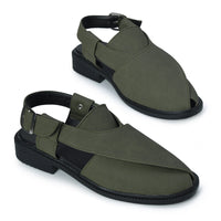 Suede Peshawari Closed-Toe Sandals Men