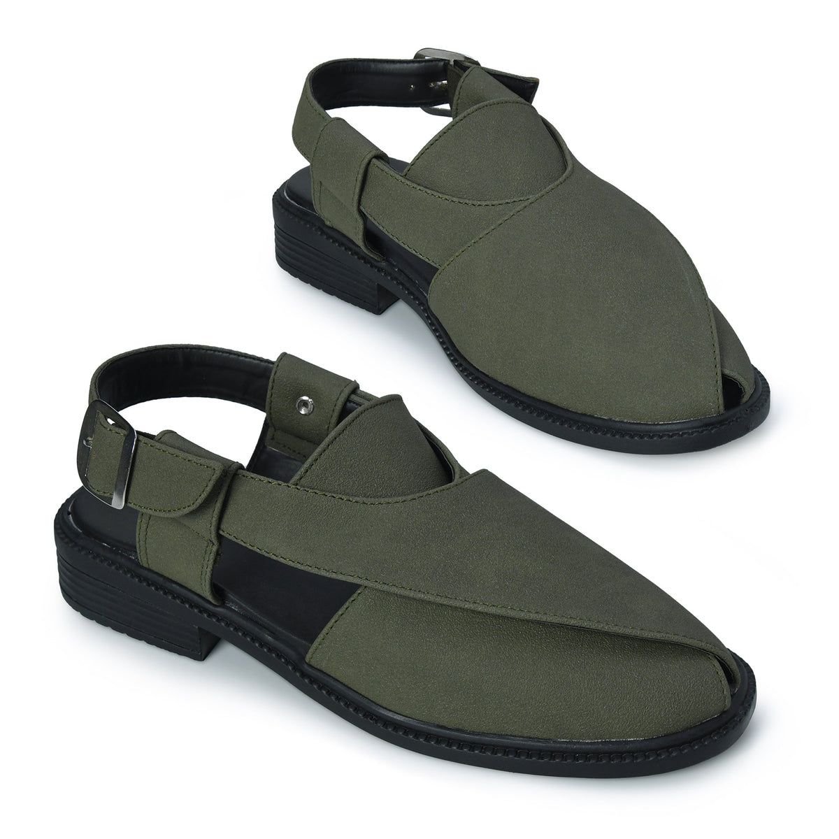 Suede Peshawari Closed-Toe Sandals Men
