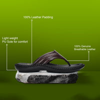 Handcrafted Leather V-Shape Slippers Men