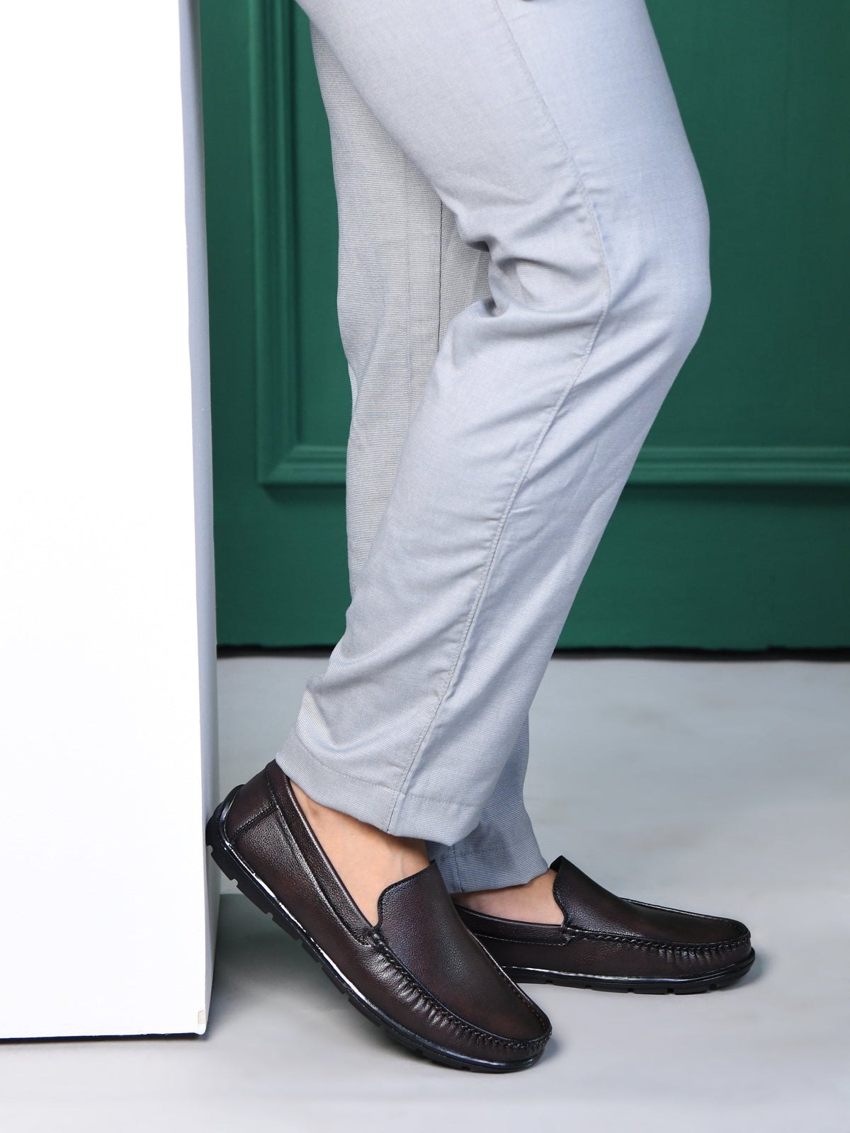 Faux Leather Cushioned Slip-On Loafers Men