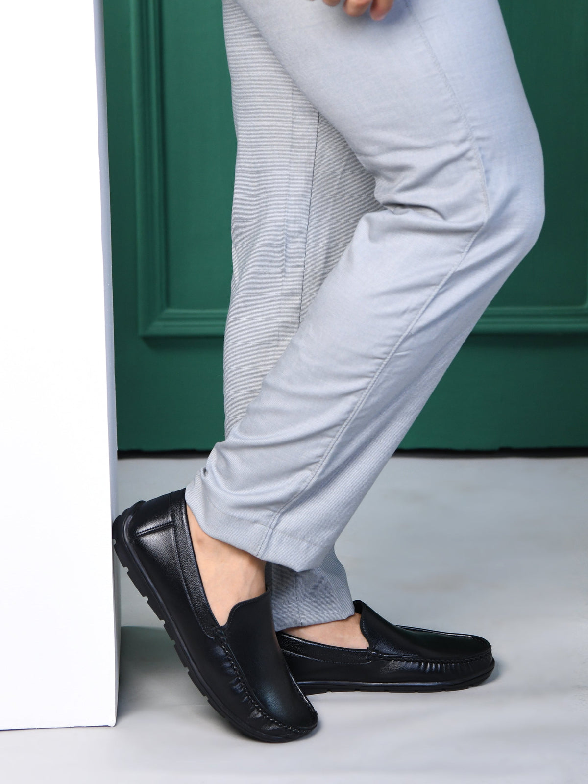 Faux Leather Cushioned Slip-On Loafers Men