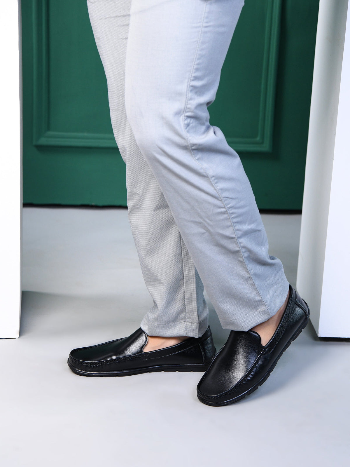 Faux Leather Cushioned Slip-On Loafers Men