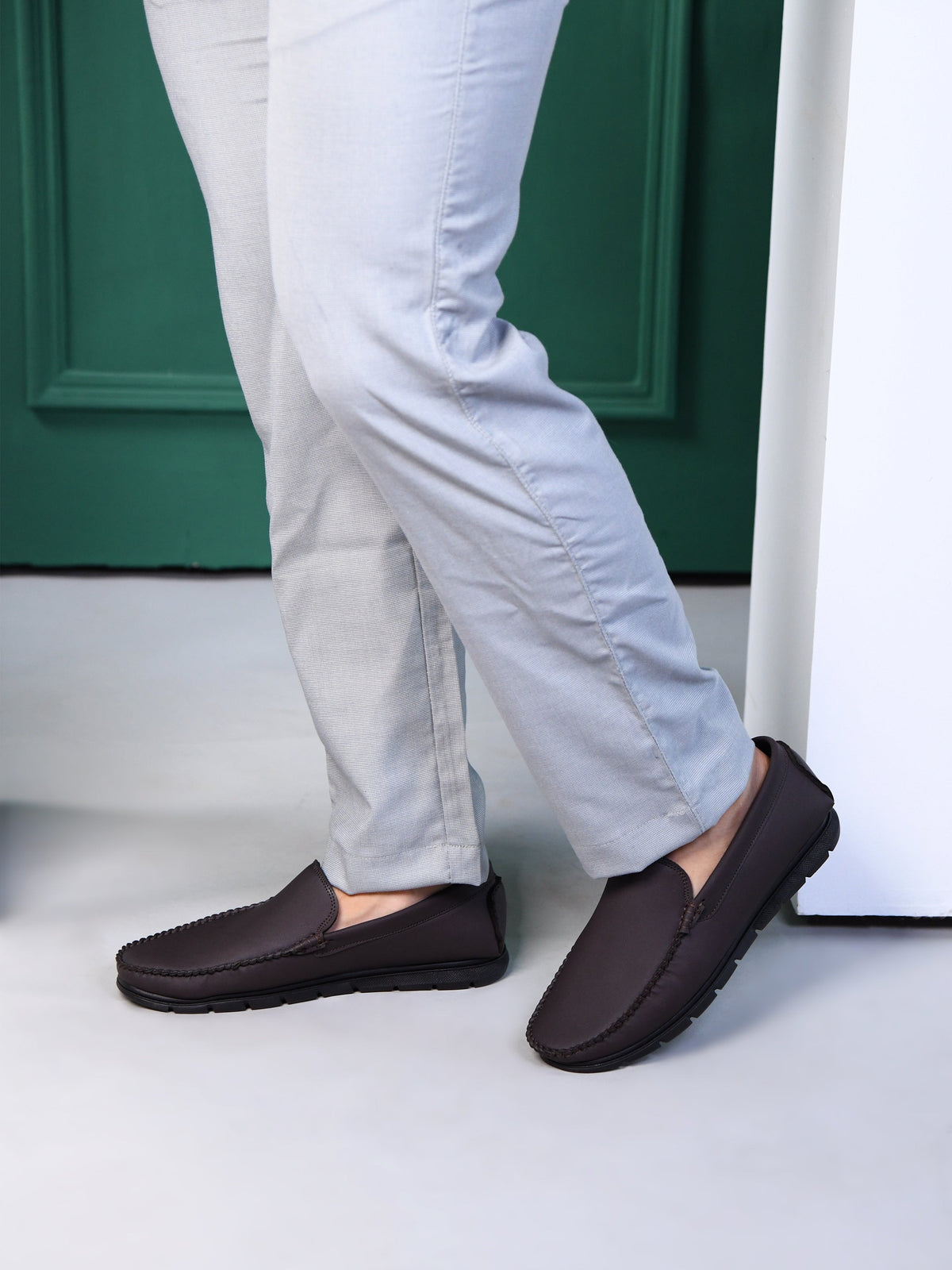 Classic Faux Leather Slip-On Loafers Men