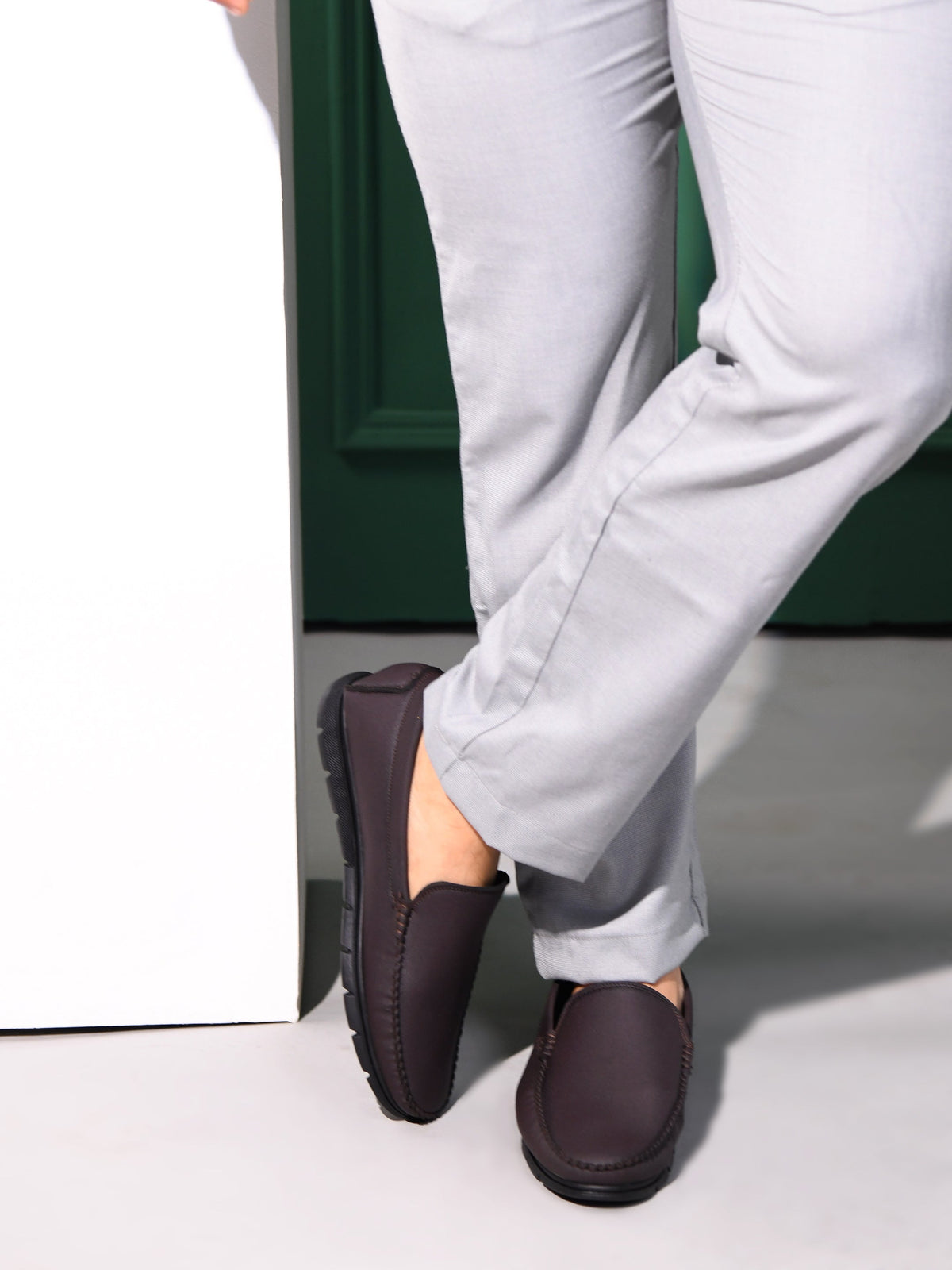 Classic Faux Leather Slip-On Loafers Men