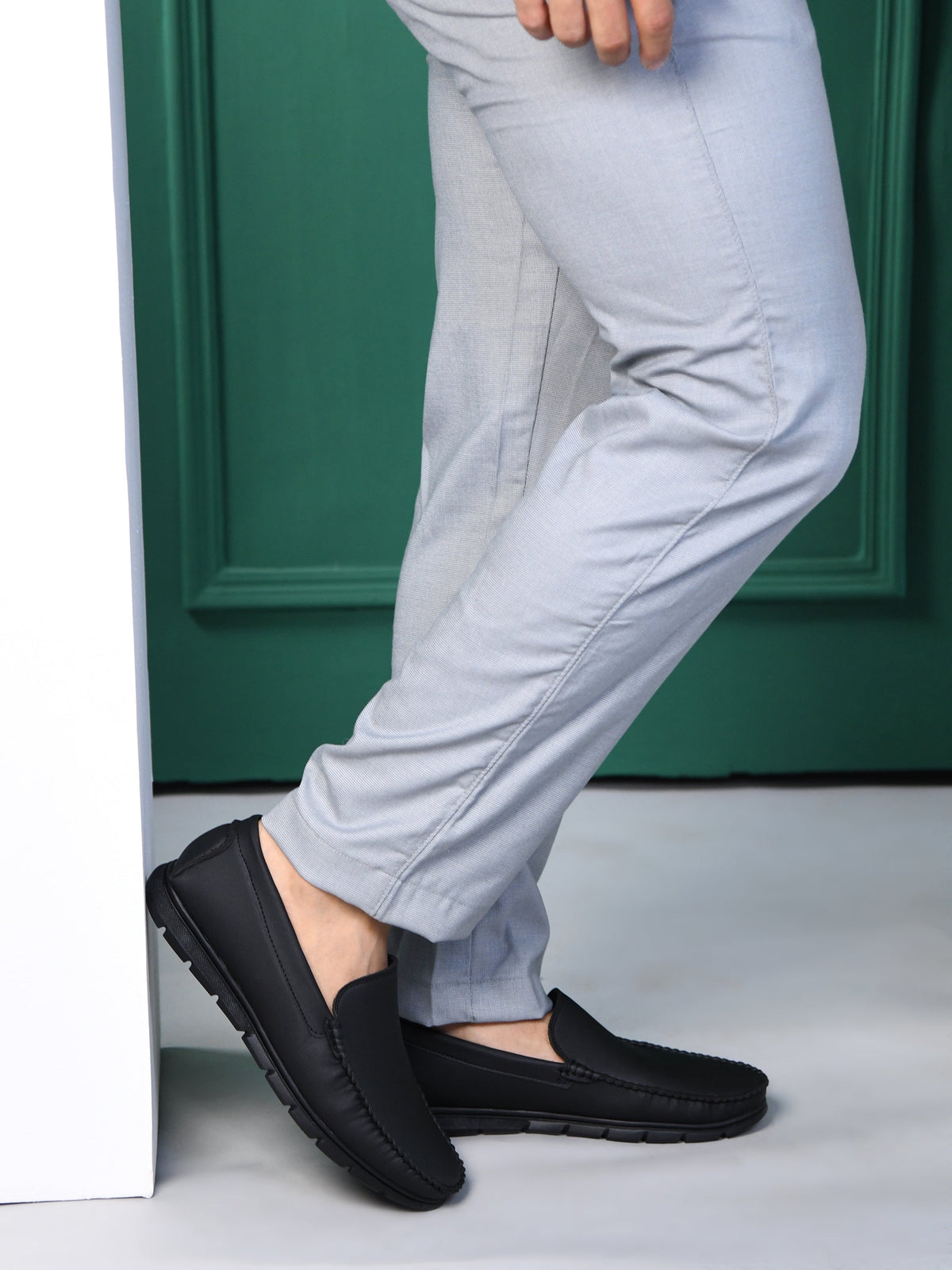 Classic Faux Leather Slip-On Loafers Men