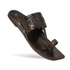 Rajveer Crest Pure Leather Kolhapuri Chappals