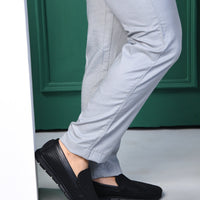 Textured Faux Leather Moccasin Loafers Men