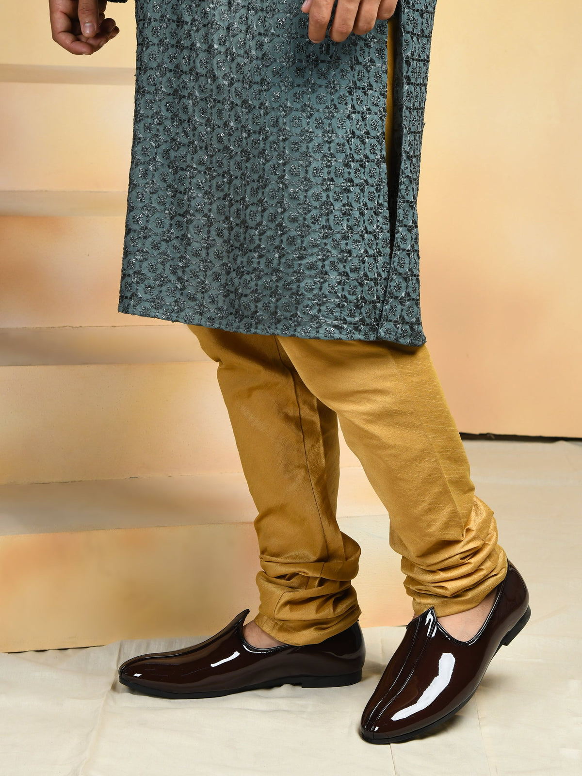 Patent Finish Ethnic Jutti Mojari Men