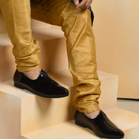 Patent Finish Ethnic Jutti Mojari Men