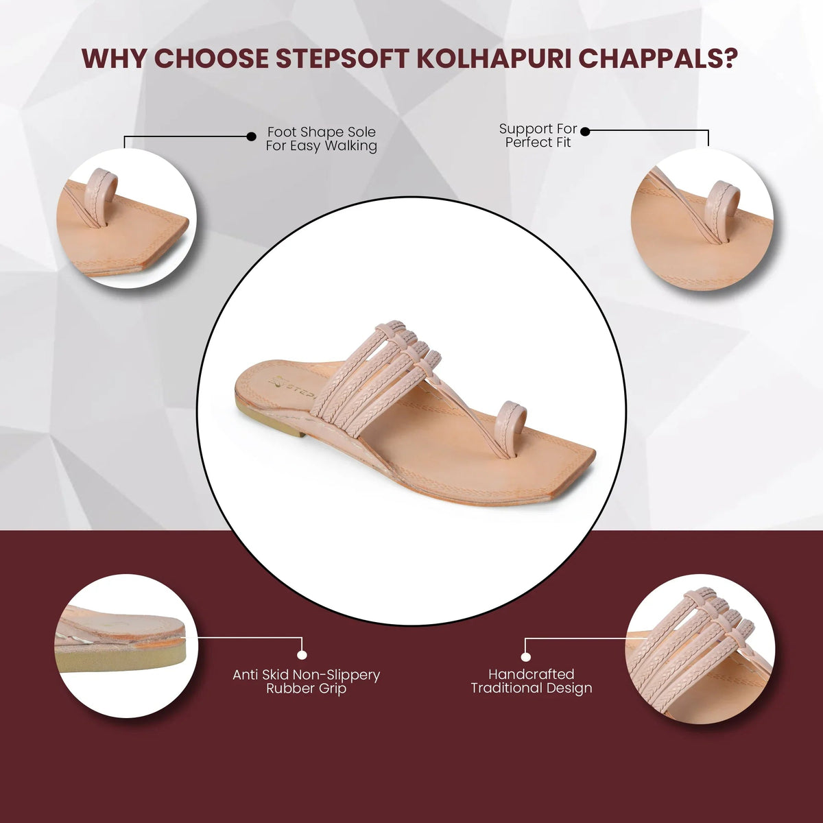 Anvaya Signature Pure Leather Kolhapuri
