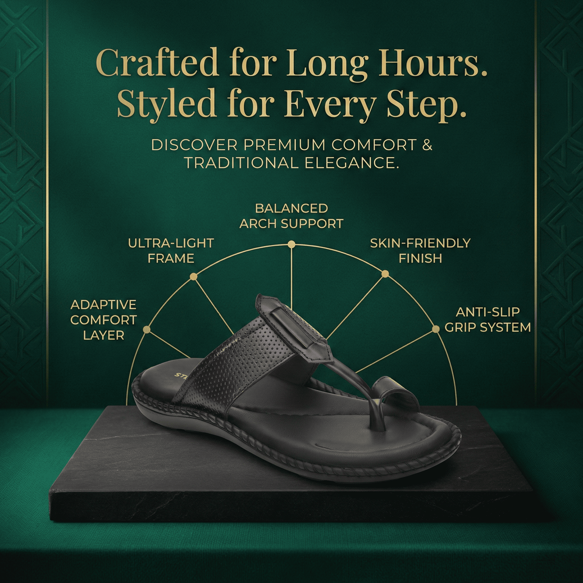 Soft Leather Kolhapuri Slippers for Men