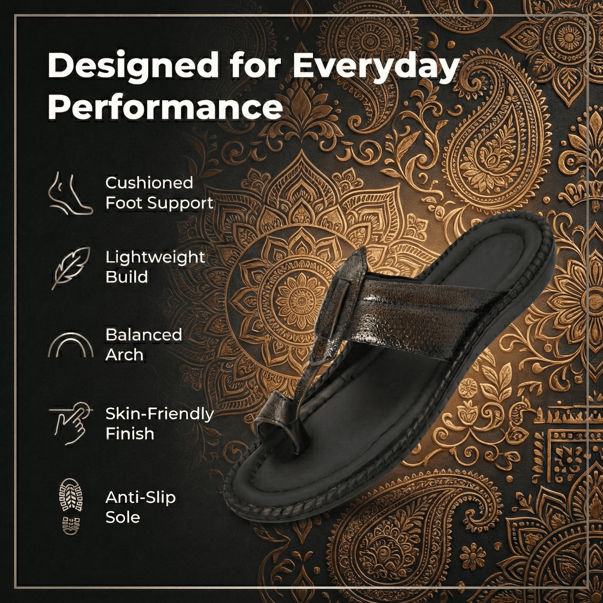 Soft Leather Kolhapuri Slippers for Men