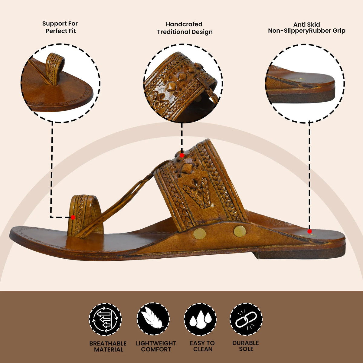 Traditional Kolhapuri Chappals for Men