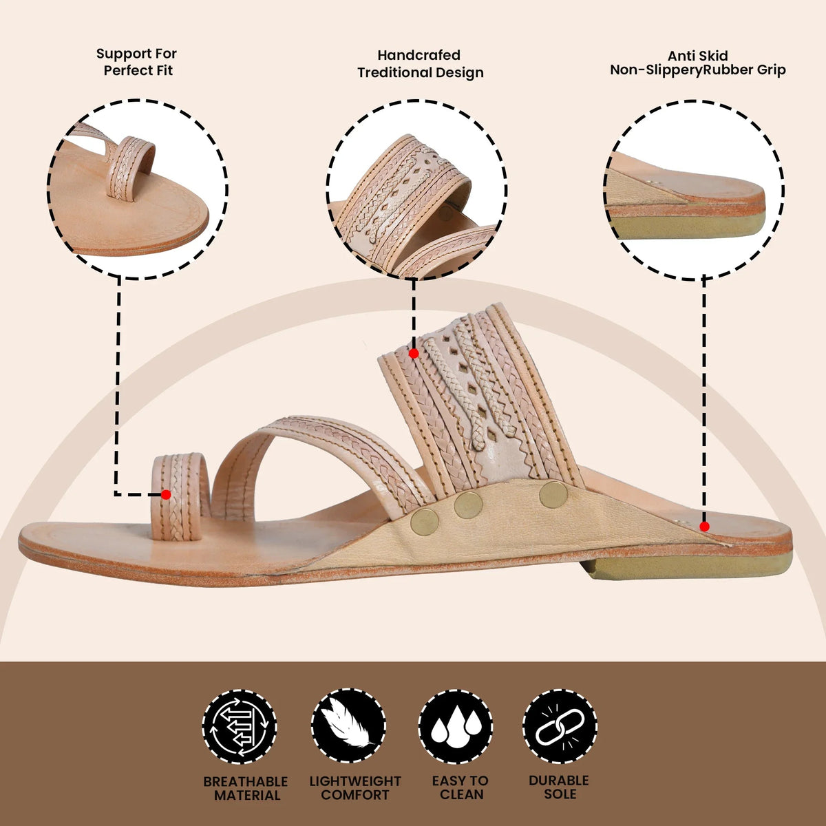 Pure Leather Kolhapuri Chappals
