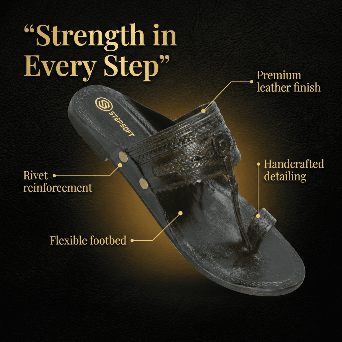 Pure Leather Kolhapuri Chappals Men