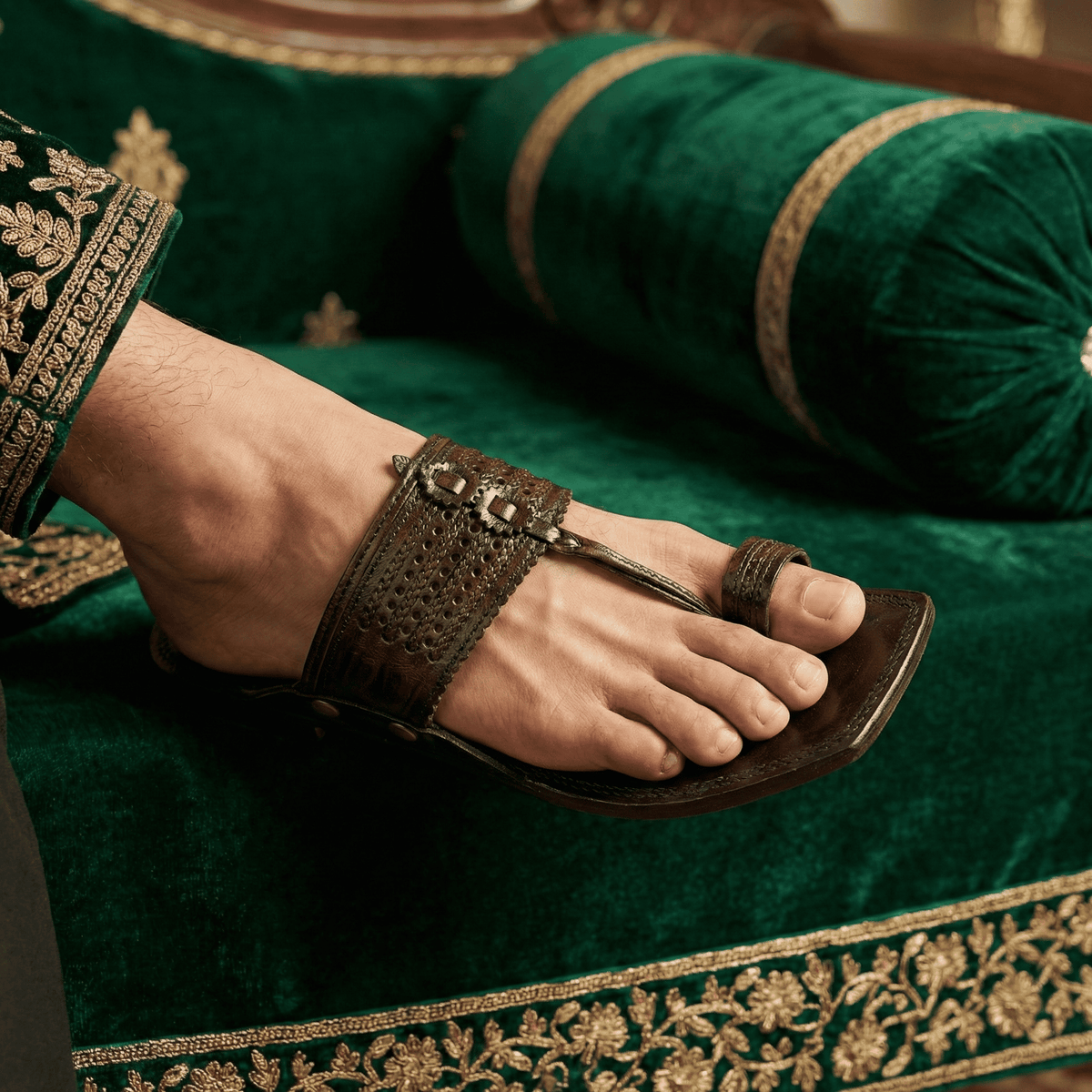 Viraj Patina Royale Pure Leather Kolhapuri