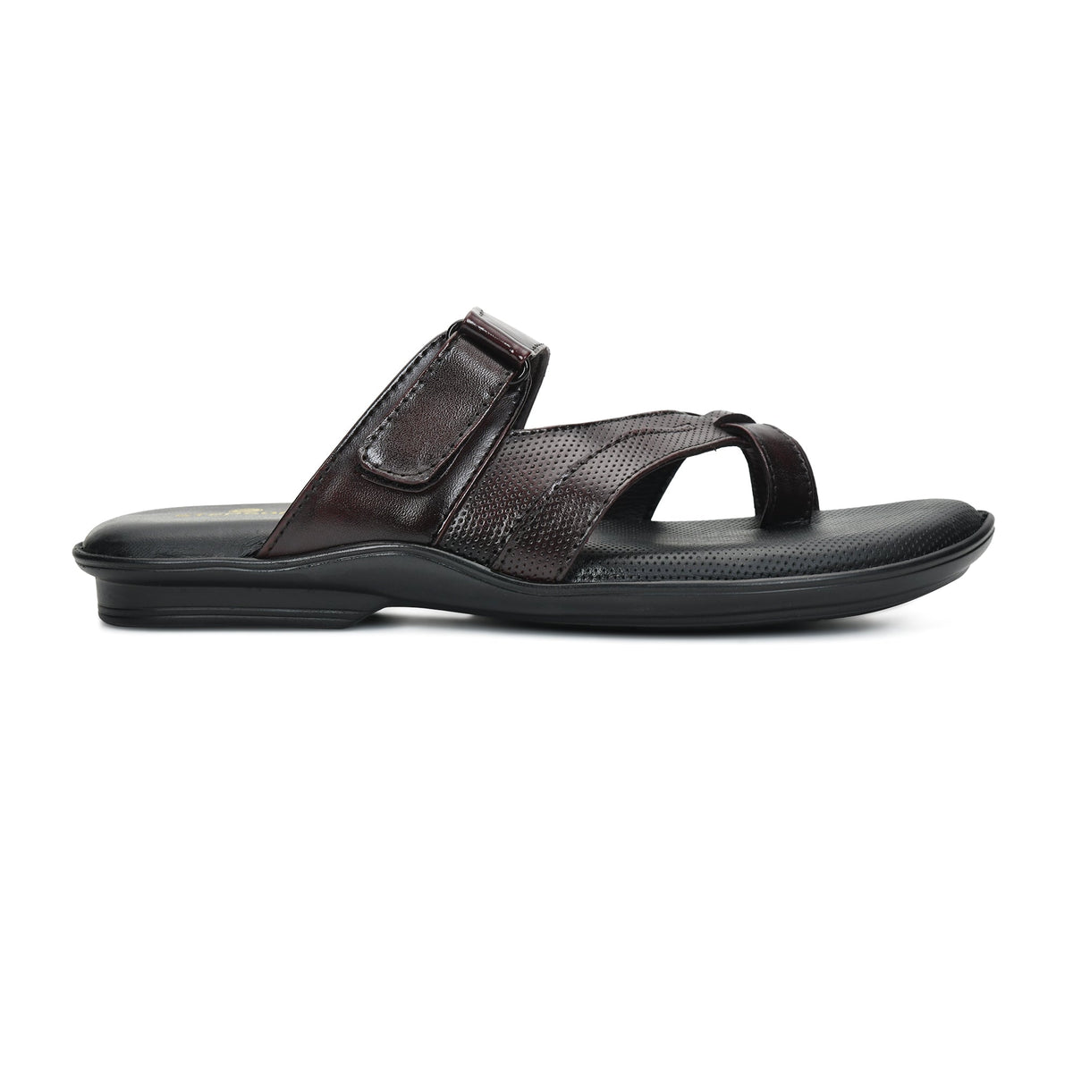 Leather Toe Ring Memory Cushion Slippers Men