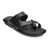 Leather Toe Ring Memory Cushion Slippers Men