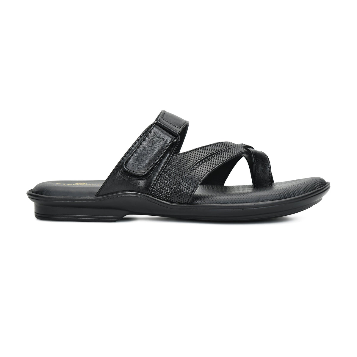 Leather Toe Ring Memory Cushion Slippers Men