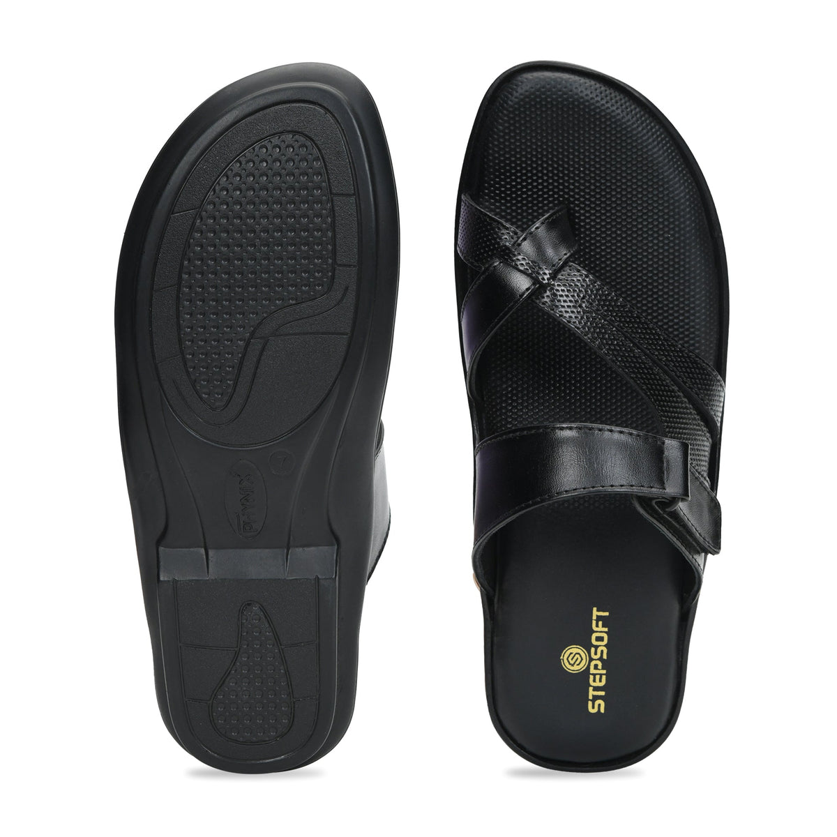 Leather Toe Ring Memory Cushion Slippers Men