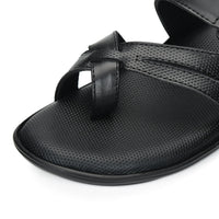 Leather Toe Ring Memory Cushion Slippers Men