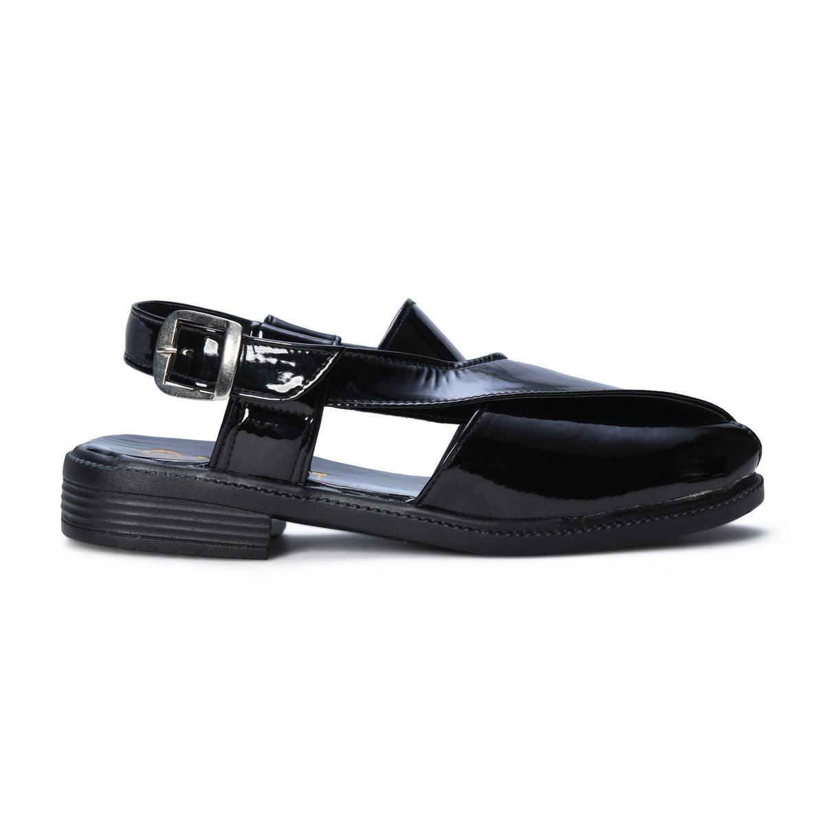 P4 Patent Finish Peshawari Sandals Men