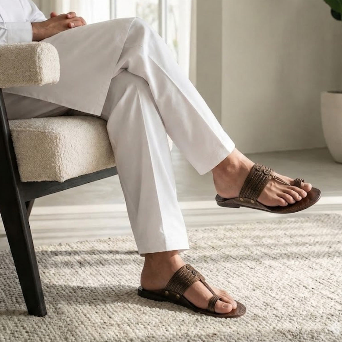 Handcrafted Pure Leather Kolhapuri Chappals