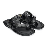 Leather Thumb Style Toe Ring Slippers Men