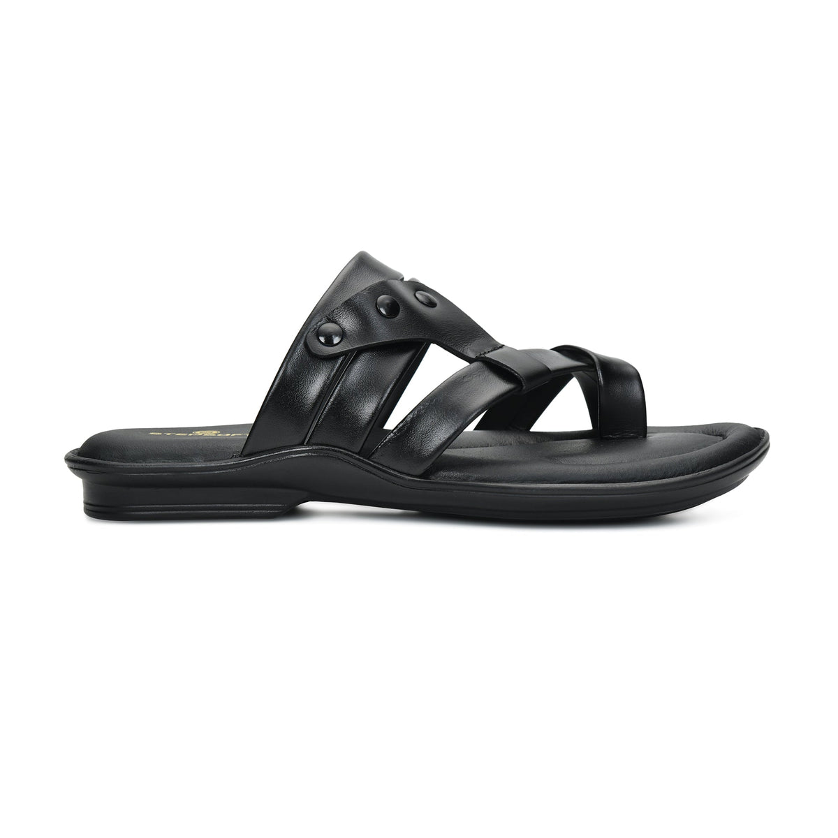 Leather Thumb Style Toe Ring Slippers Men