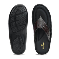 Handcrafted Leather V-Shape Slippers Men