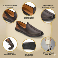 Breathable Faux Leather Mojari Jutti Men