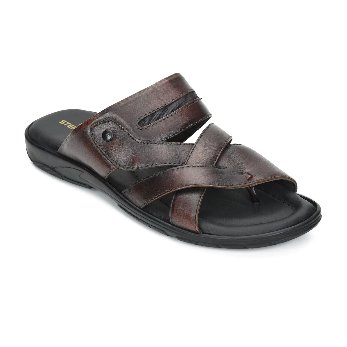 Title: Handmade Genuine Leather Slip-On Slippers