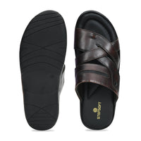 Title: Handmade Genuine Leather Slip-On Slippers