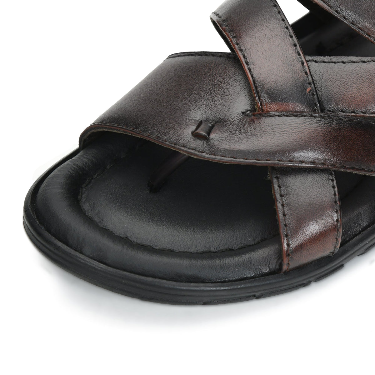 Title: Handmade Genuine Leather Slip-On Slippers