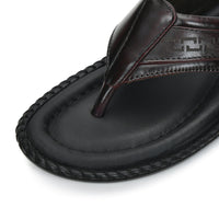 Handcrafted Leather V-Shape Slippers Men