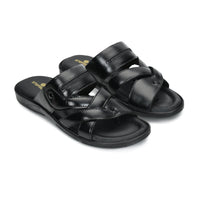 Title: Handmade Genuine Leather Slip-On Slippers