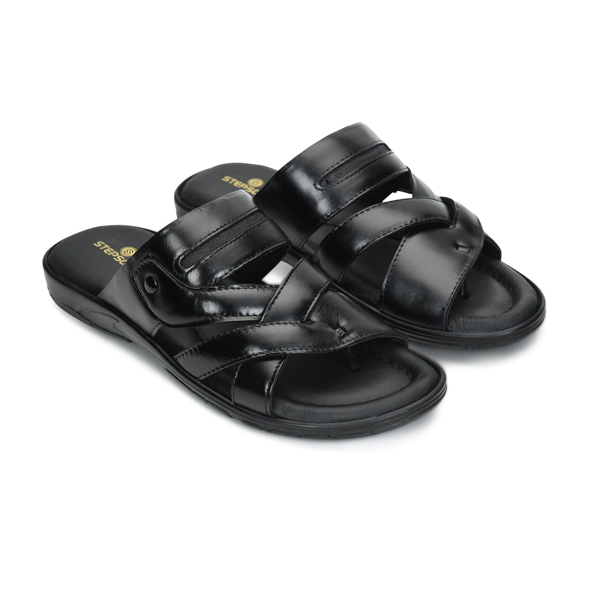 Title: Handmade Genuine Leather Slip-On Slippers