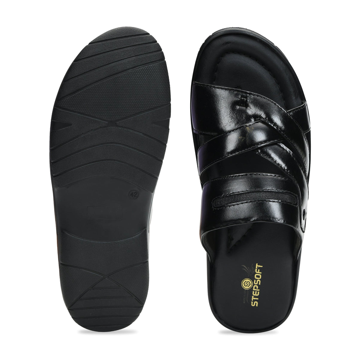Title: Handmade Genuine Leather Slip-On Slippers