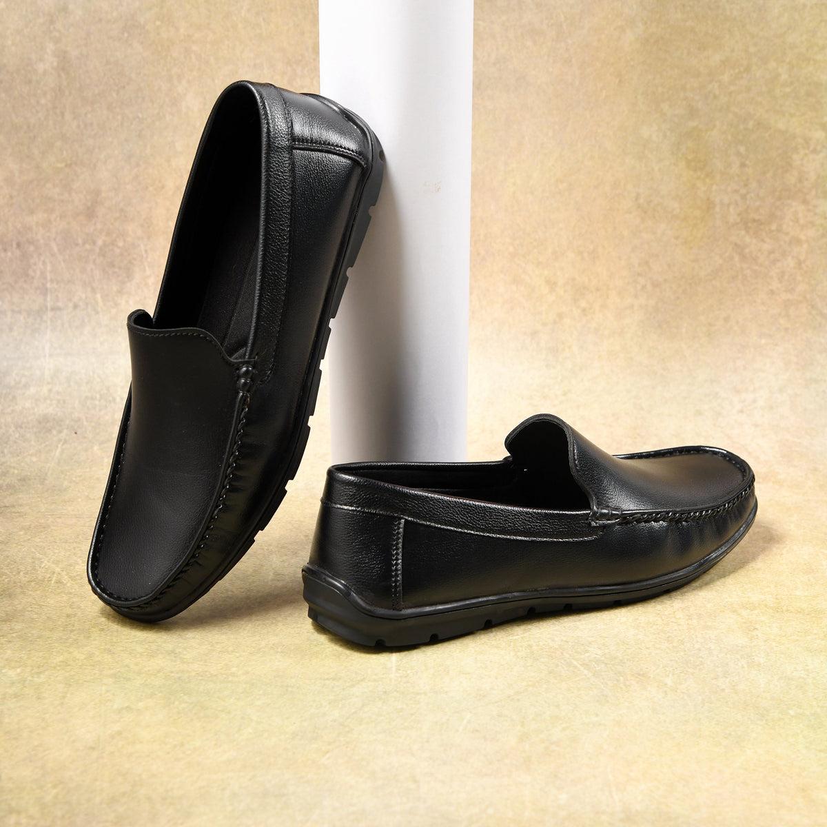 Faux Leather Cushioned Slip-On Loafers Men