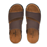 Dual Strap Vegan Leather Comfort Slippers