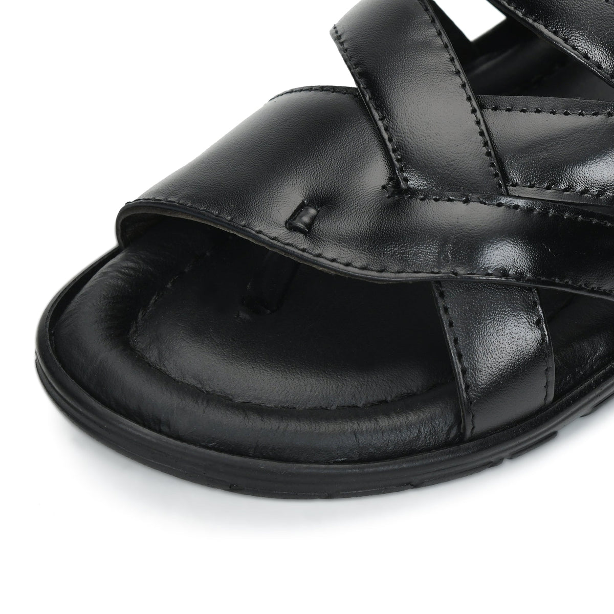 Title: Handmade Genuine Leather Slip-On Slippers