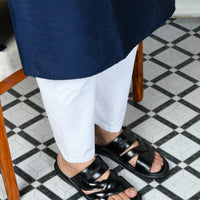 Title: Handmade Genuine Leather Slip-On Slippers