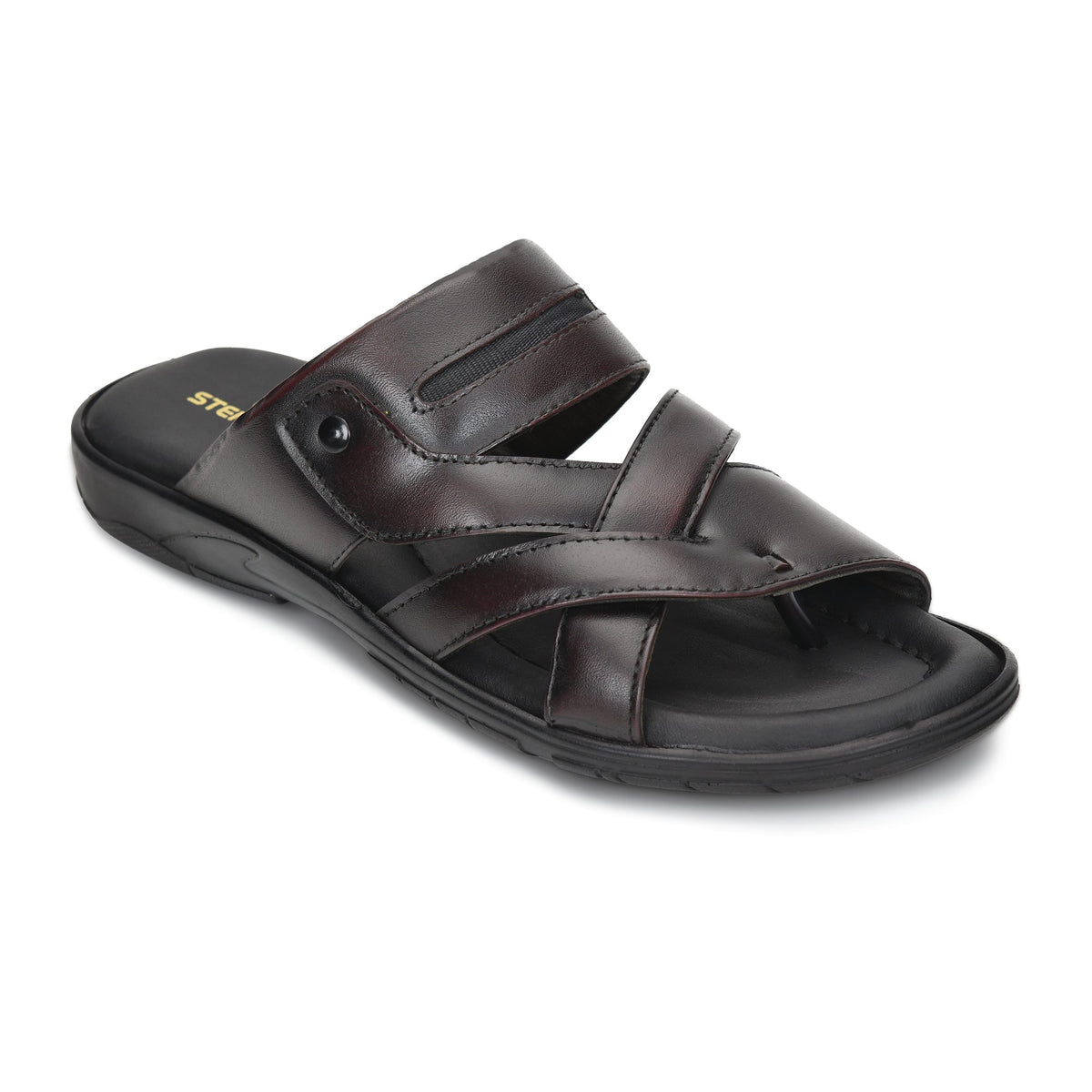 Title: Handmade Genuine Leather Slip-On Slippers