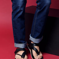 Faux Leather Sandals with Adjustable Backstrap