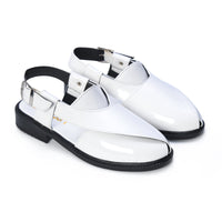 P4 Patent Finish Peshawari Sandals Men