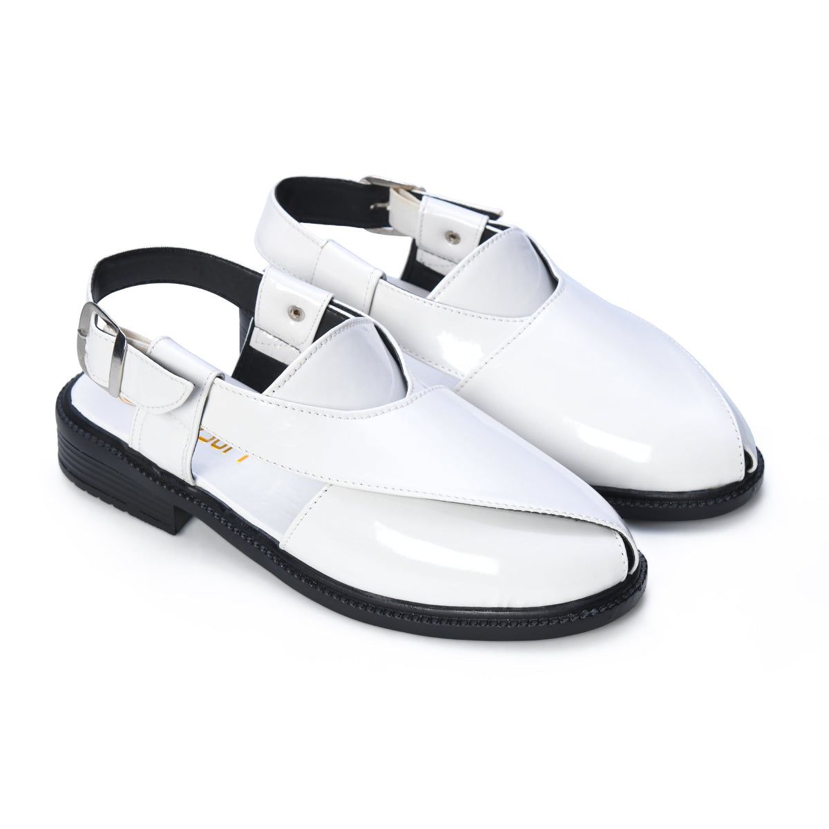 P4 Patent Finish Peshawari Sandals Men