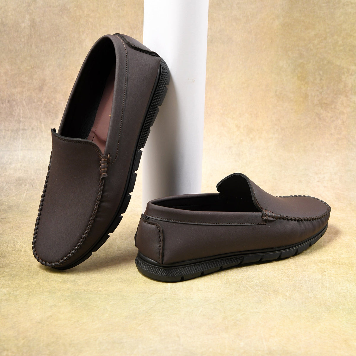 Classic Faux Leather Slip-On Loafers Men