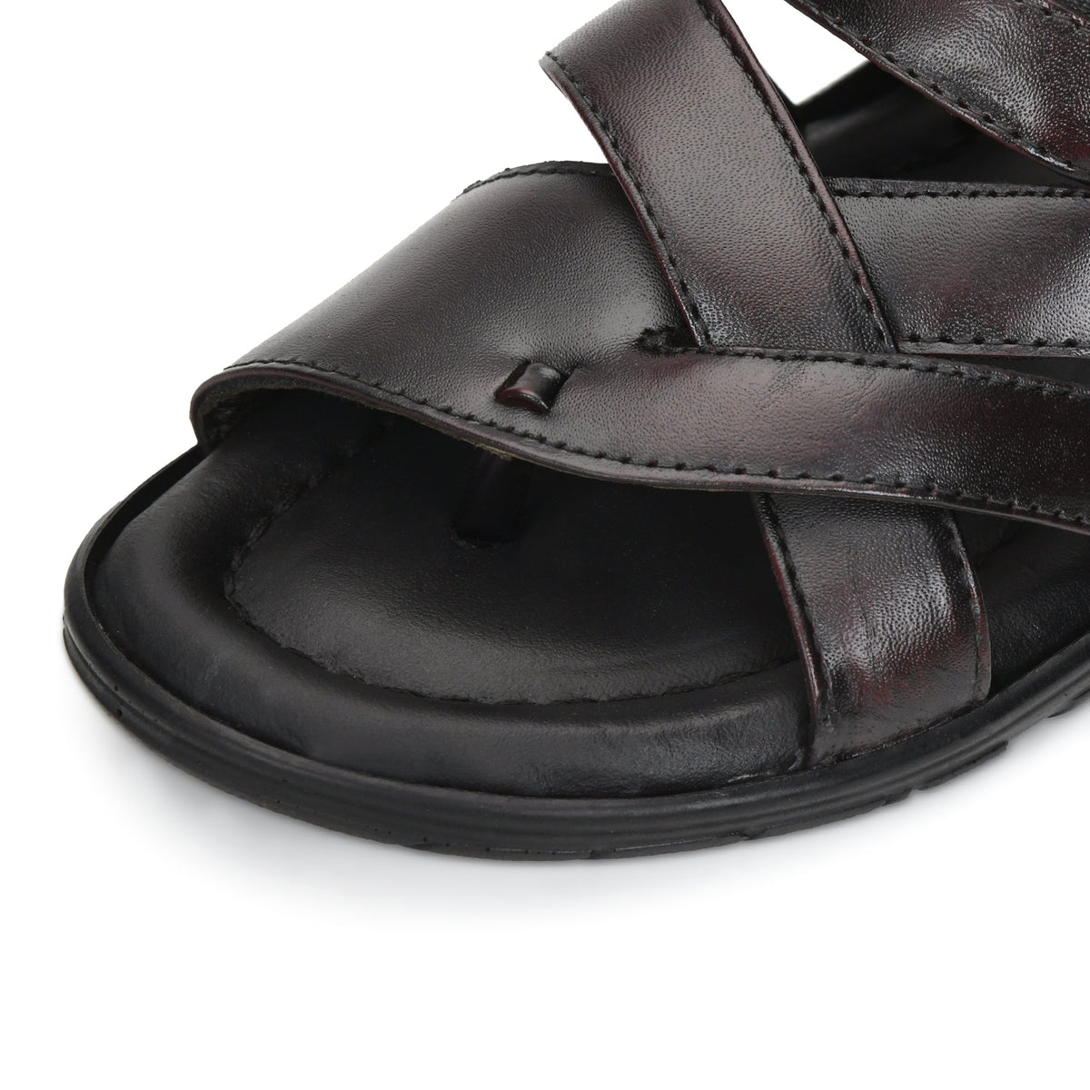 Title: Handmade Genuine Leather Slip-On Slippers